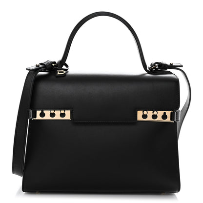 Delvaux Calfskin MM Tempete Satchel Black 1 of 11