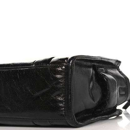 Marc Jacobs Shiny Crinkled Calfskin Small The Tote Bag Black 9 of 10