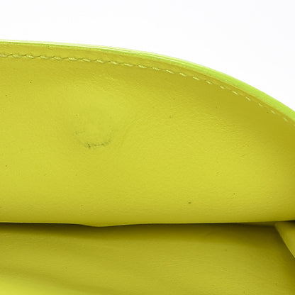 Saint Laurent Grain De Poudre Letters Compact Wallet Fluo Yellow 9 of 14