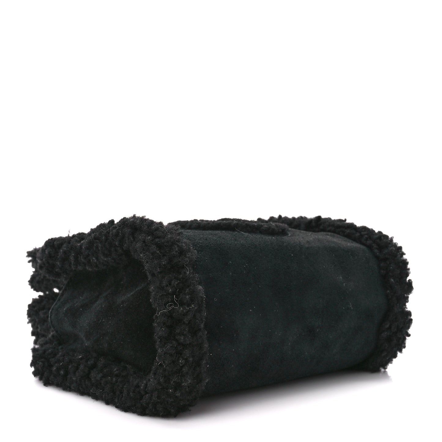 X UGG Suede shearling Small Shopping Bag Black