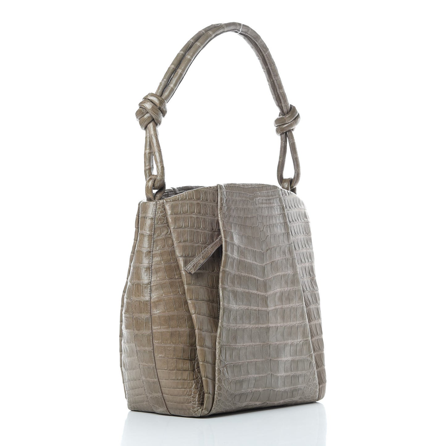 Crocodile Shoulder Bag Taupe