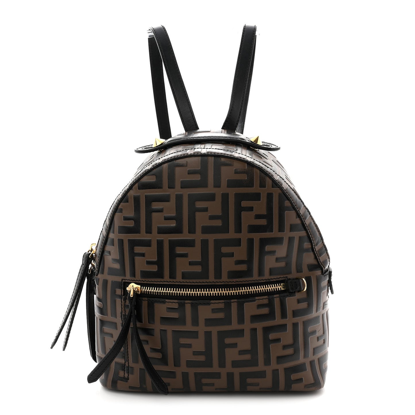 Vitello Bi-Color FF 1974 Embossed Mini Backpack Maya Black