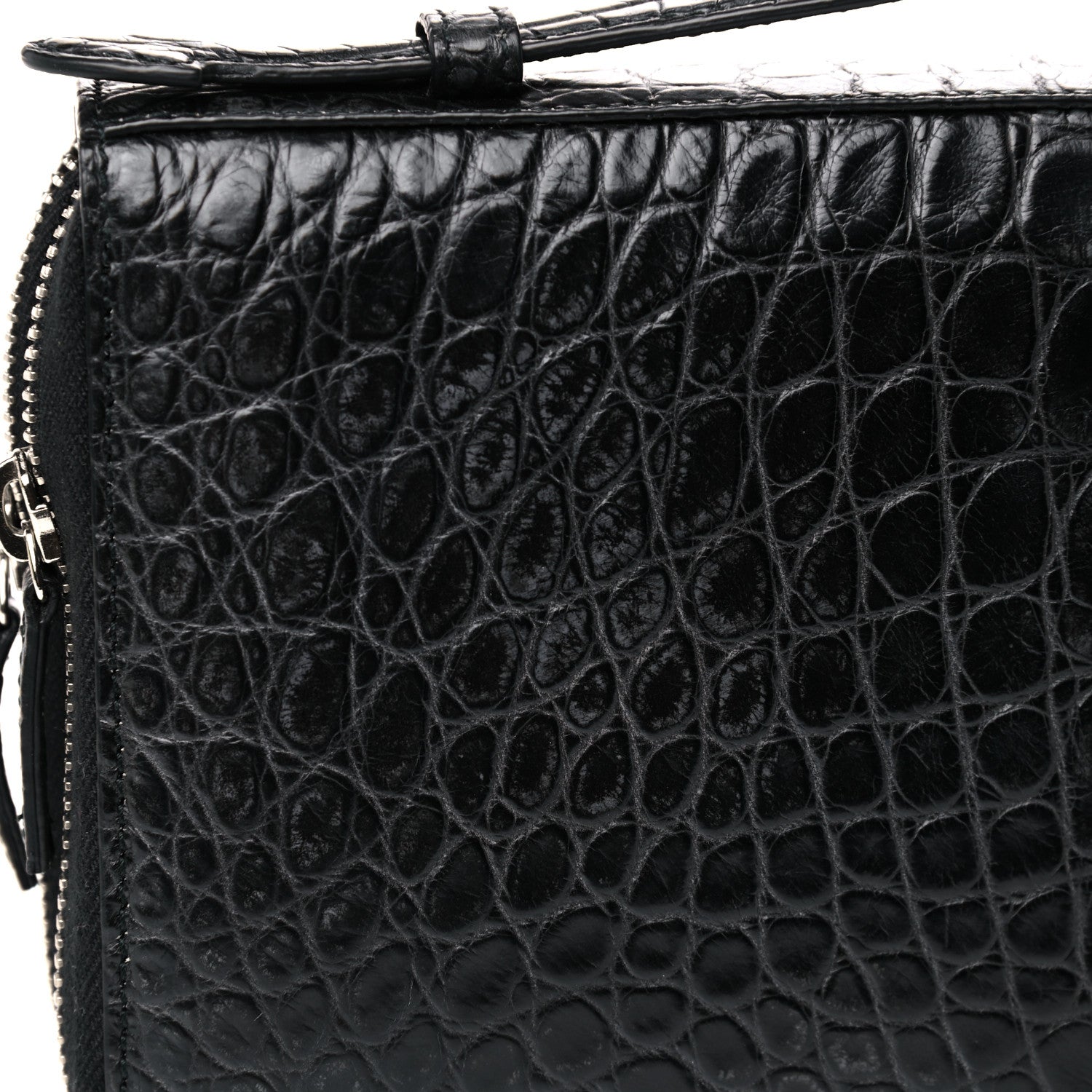 Gucci Crocodile Travel Document Case Black 12 of 14