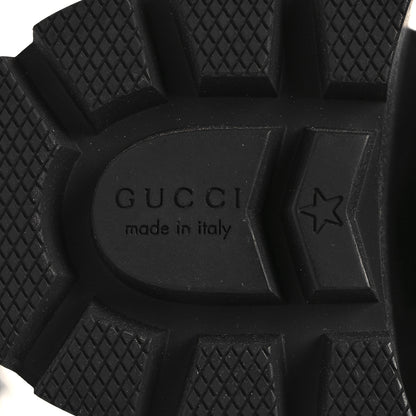 Gucci Tweed GG Monogram Lace Up Combat Ankle Boots 36.5 Black 8 of 8