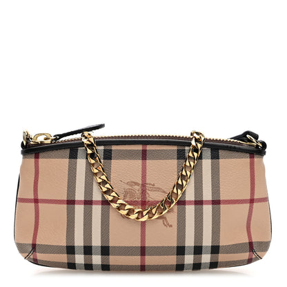 Burberry Haymarket Check Clara Pochette Chocolate 1 of 10