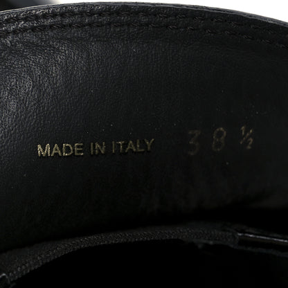 Prada Spazzolato Metal Triangle Logo 50mm Loafers 38.5 Black 8 of 10