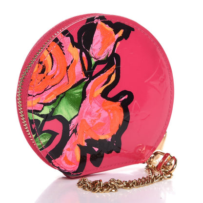 Louis Vuitton Vernis Roses Chapeau Coin Purse Rose Pop 3 of 7