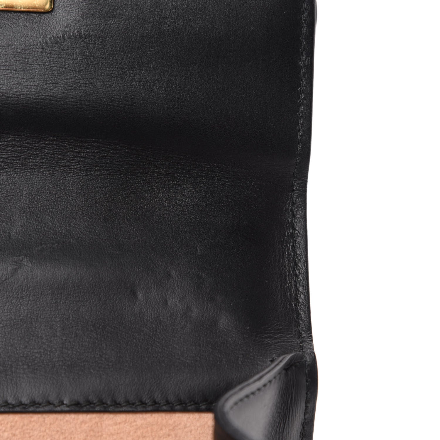 Gucci Calfskin GG Supreme Monogram Small Padlock Shoulder Bag Black Gold 12 of 17