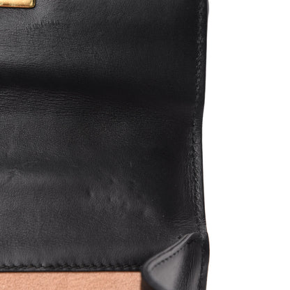 Gucci Calfskin GG Supreme Monogram Small Padlock Shoulder Bag Black Gold 12 of 17