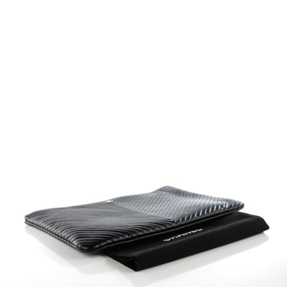 Chanel Caviar Chevron Large Cosmetic Case Black 4 of 7