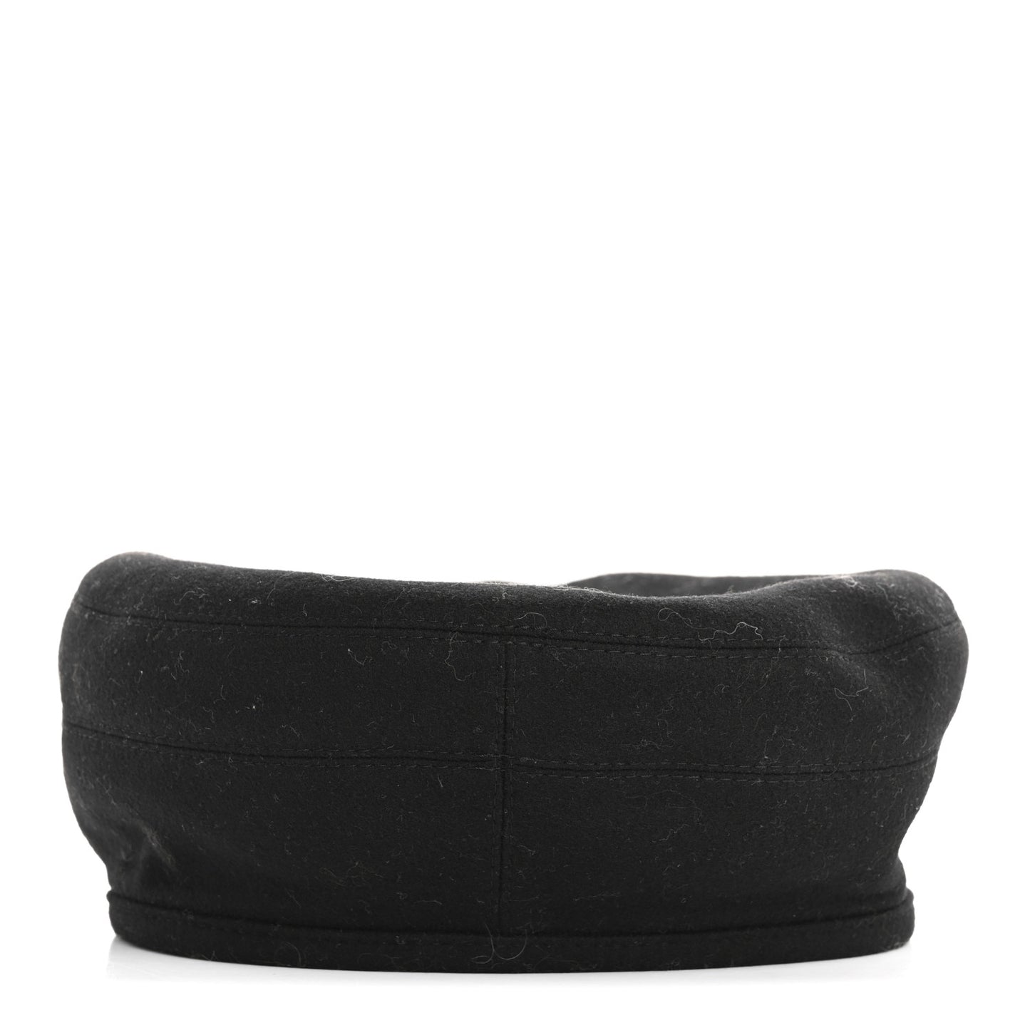 Cashmere Saint Honore Drap Beret 57 Black