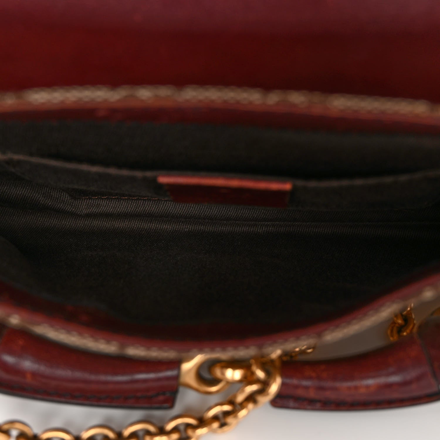 Gucci Monogram Studded Small Horsebit Clutch Bordeaux 5 of 15