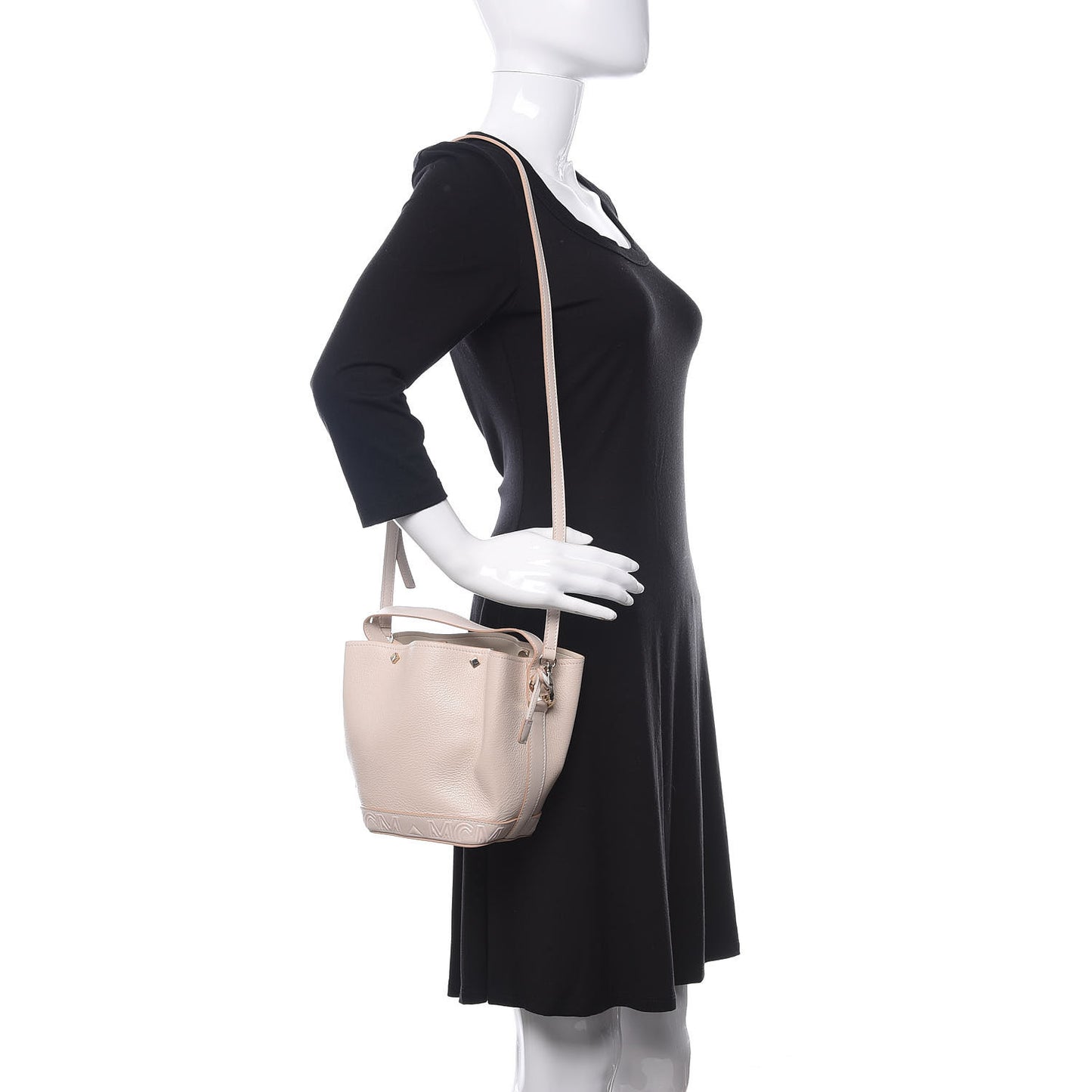 Goatskin Milano Drawstring Mini Bag Pink Tint