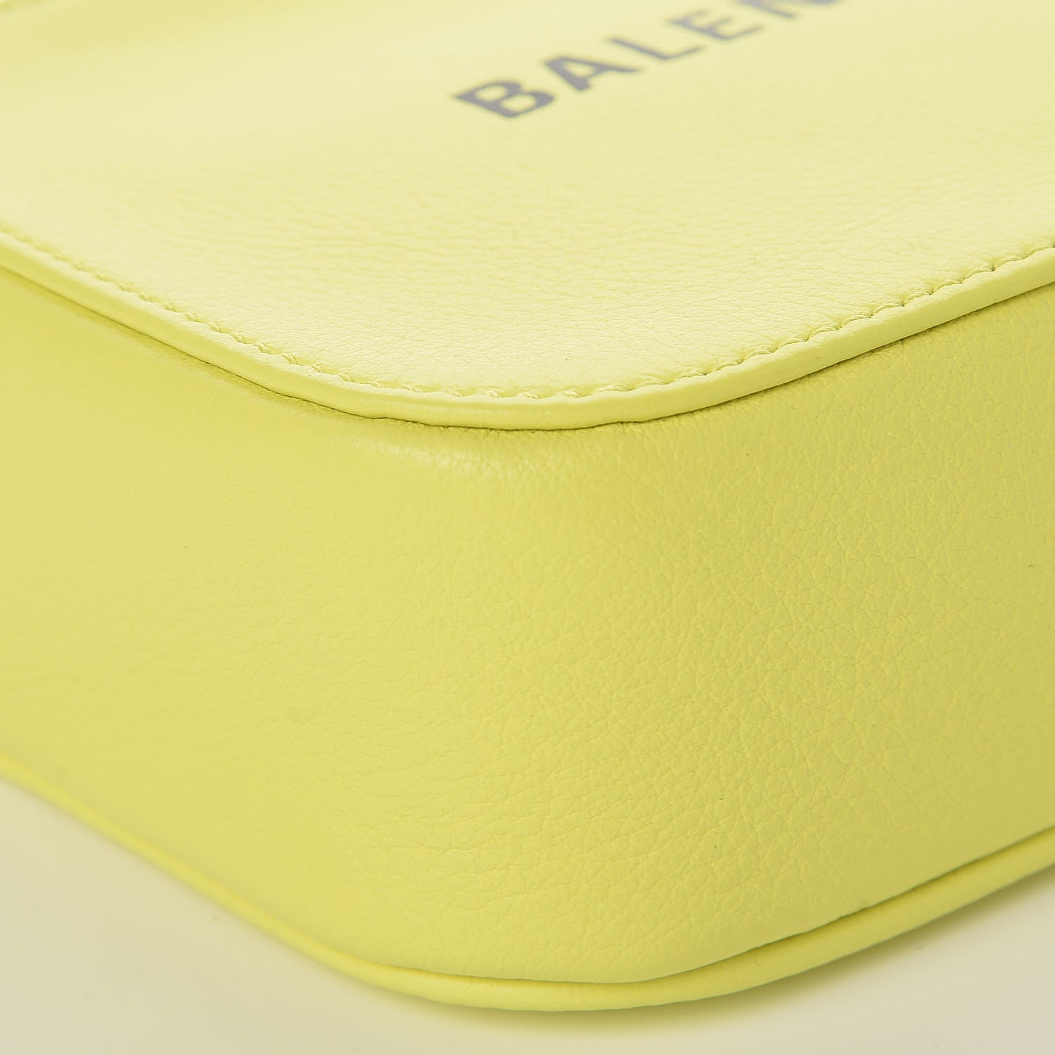 Balenciaga Calfskin Logo XS Everyday Camera Bag Acid Green Black 8 of 9