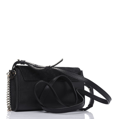 Chloe Suede Calfskin Mini Faye Shoulder Bag Black 3 of 12