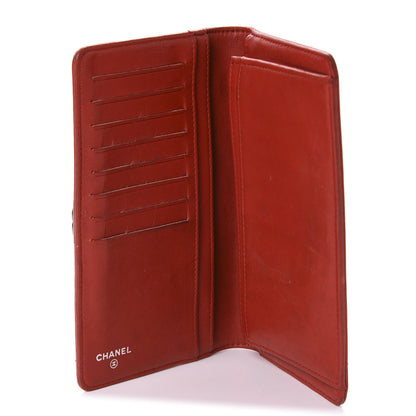 Chanel Lambskin Quilted Boy Yen Wallet Red 5 of 8