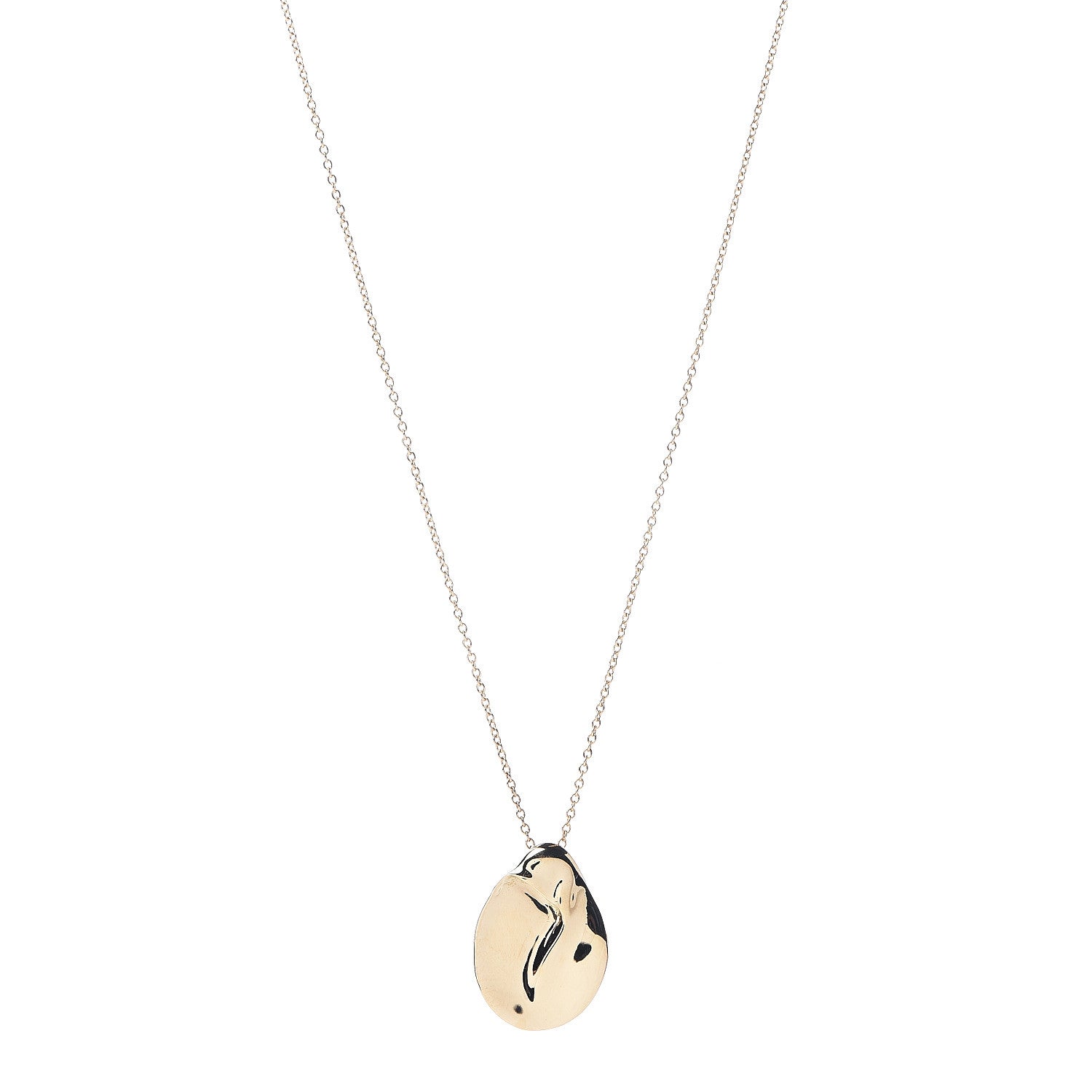 Tiffany 18K Yellow Gold 14.5mm Elsa Peretti Madonna Pendant Necklace 1 of 4