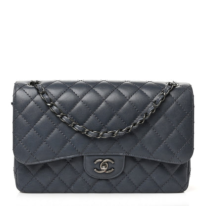 Chanel Caviar Quilted Jumbo Double Flap Grey 1 of 8