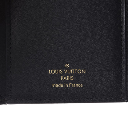 Louis Vuitton Monogram Flower Lock Compact Wallet Black 6 of 8
