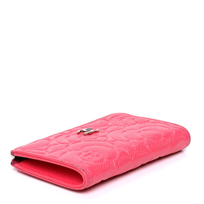 Chanel Caviar Camellia Embossed Key Holder Case Fuchsia 3 of 5