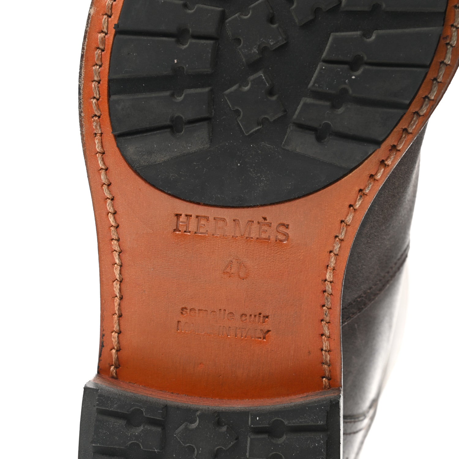 Hermes Etriviere Calfskin Lodge Boots 40 Havane 6 of 17