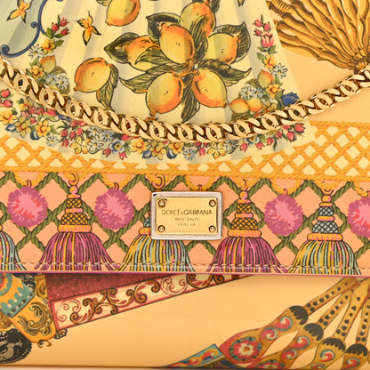 Dolce & Gabbana Dauphine Fan Foulard Print Wallet On Chain Multicolor 14 of 15