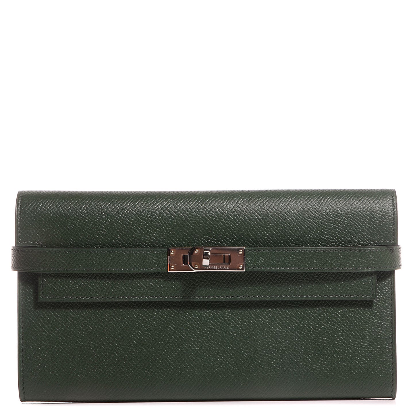 Epsom Kelly Longue Wallet Vert Anglais