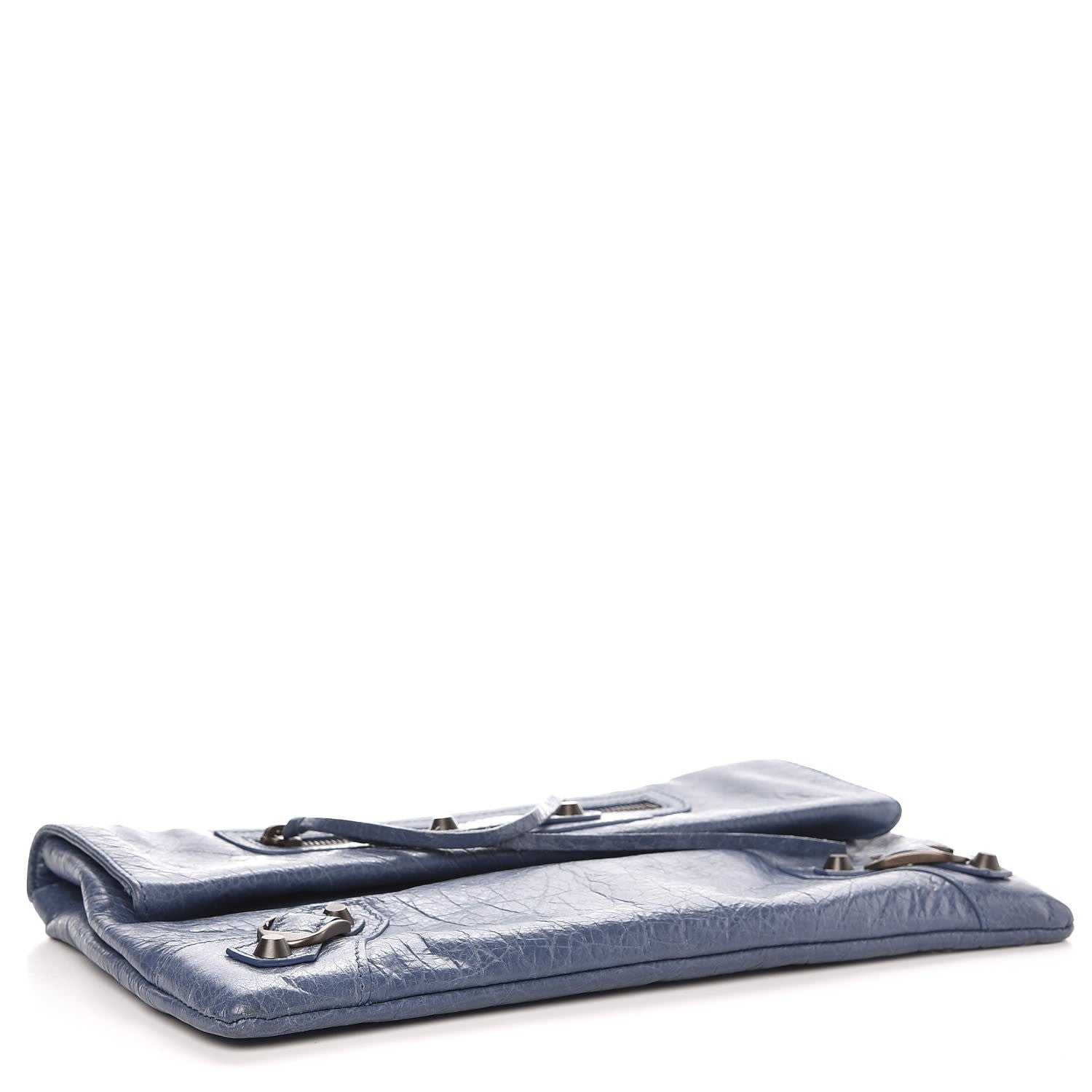 Balenciaga Agneau Classic Hardware Envelope Clutch Bleu Persan 4 of 7