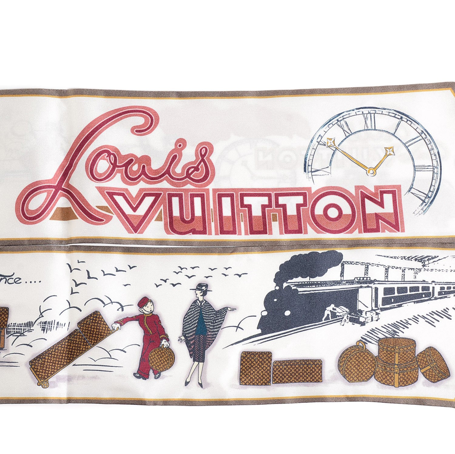 Louis Vuitton Silk LV Comics Bandeau Taupe 3 of 5
