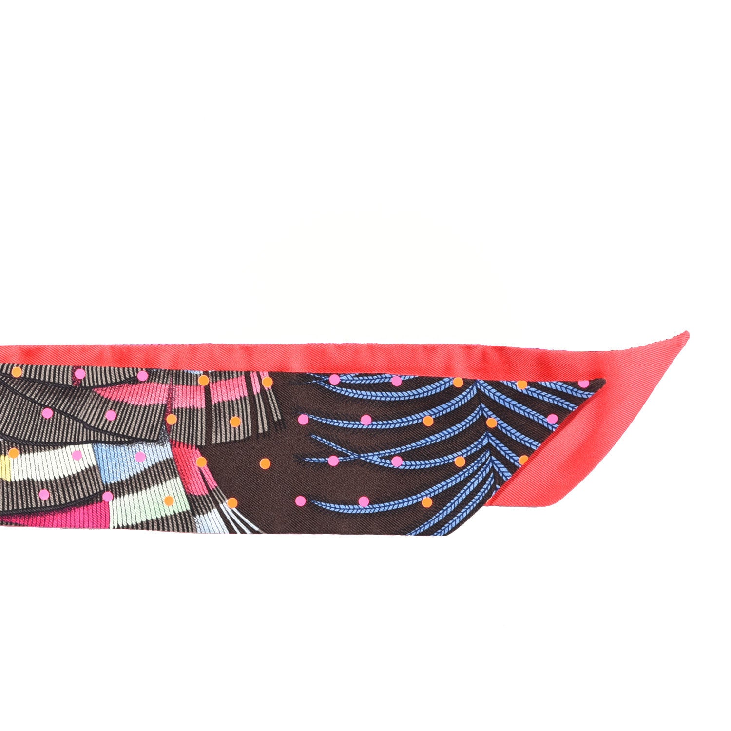 Hermes Silk Plumetis Twilly Rose 2 of 4