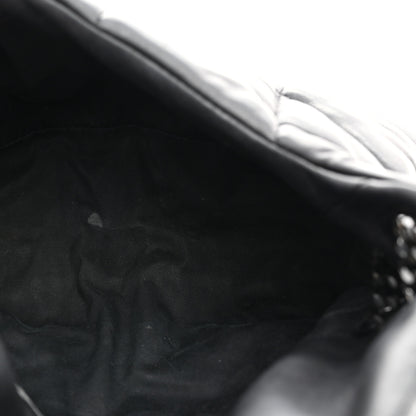 Saint Laurent Lambskin Quilted Monogram Monochrome Small Loulou Puffer Chain Satchel Black 5 of 10