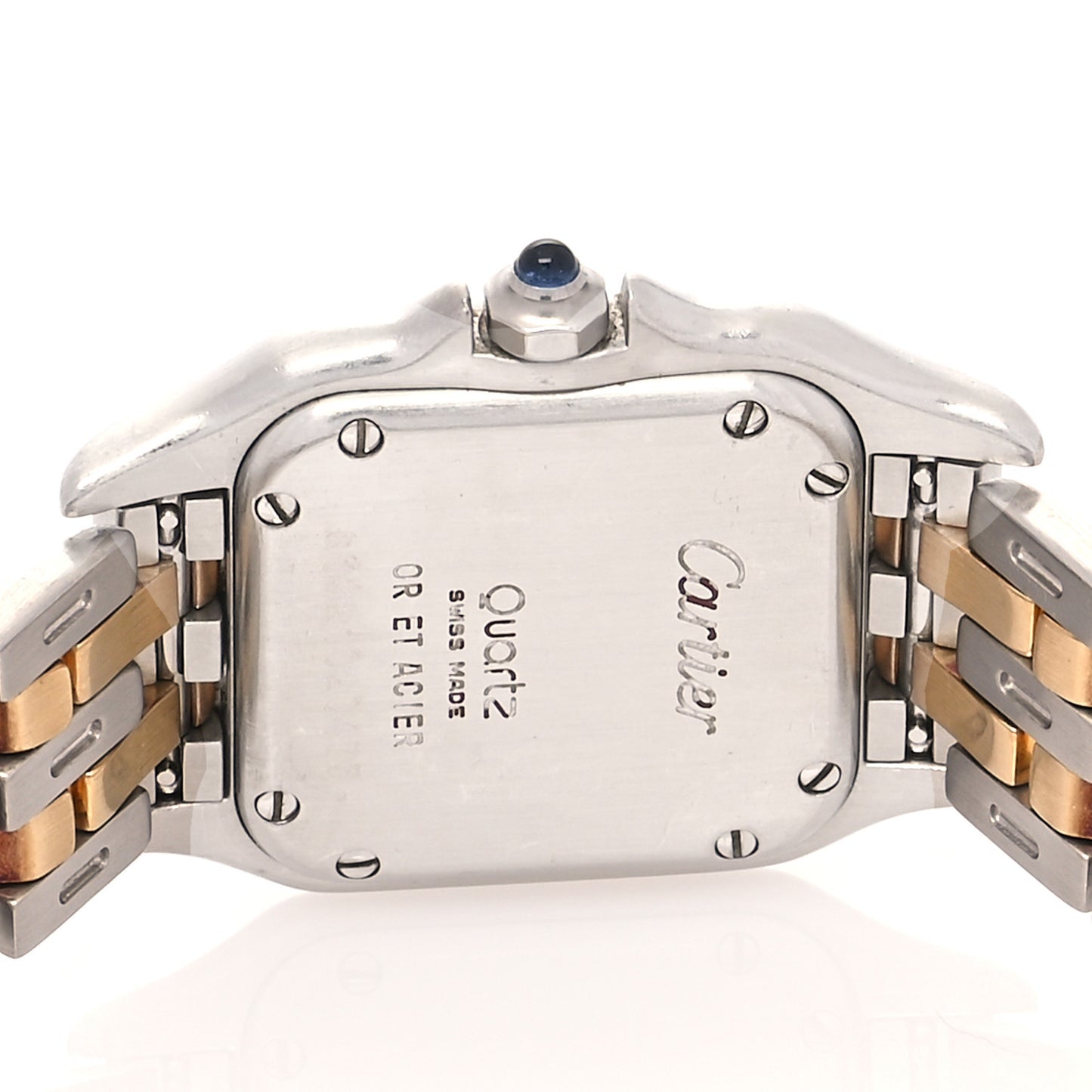 Stainless Steel 18K Yellow Gold 22mm Panthere Quartz Watch