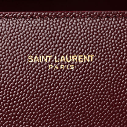 Saint Laurent Grain de Poudre Medium Classic Monogram Cassandra Top Handle Rouge Legion 6 of 14