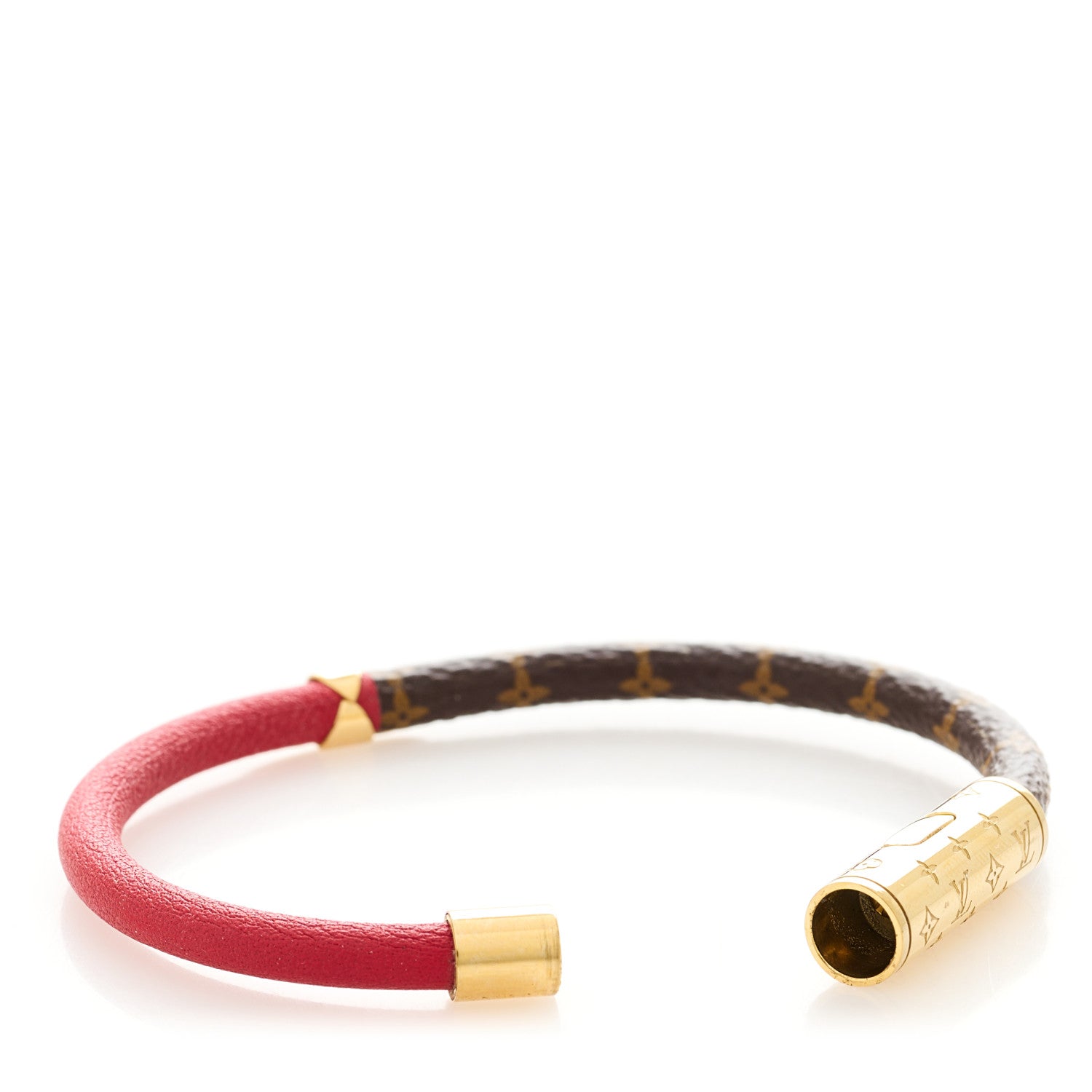Louis Vuitton Monogram Daily Confidential Bracelet 17 Red 5 of 6