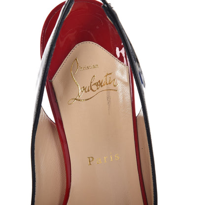 Christian Louboutin Patent Nombril 45 Pumps 39 Black Red 10 of 12