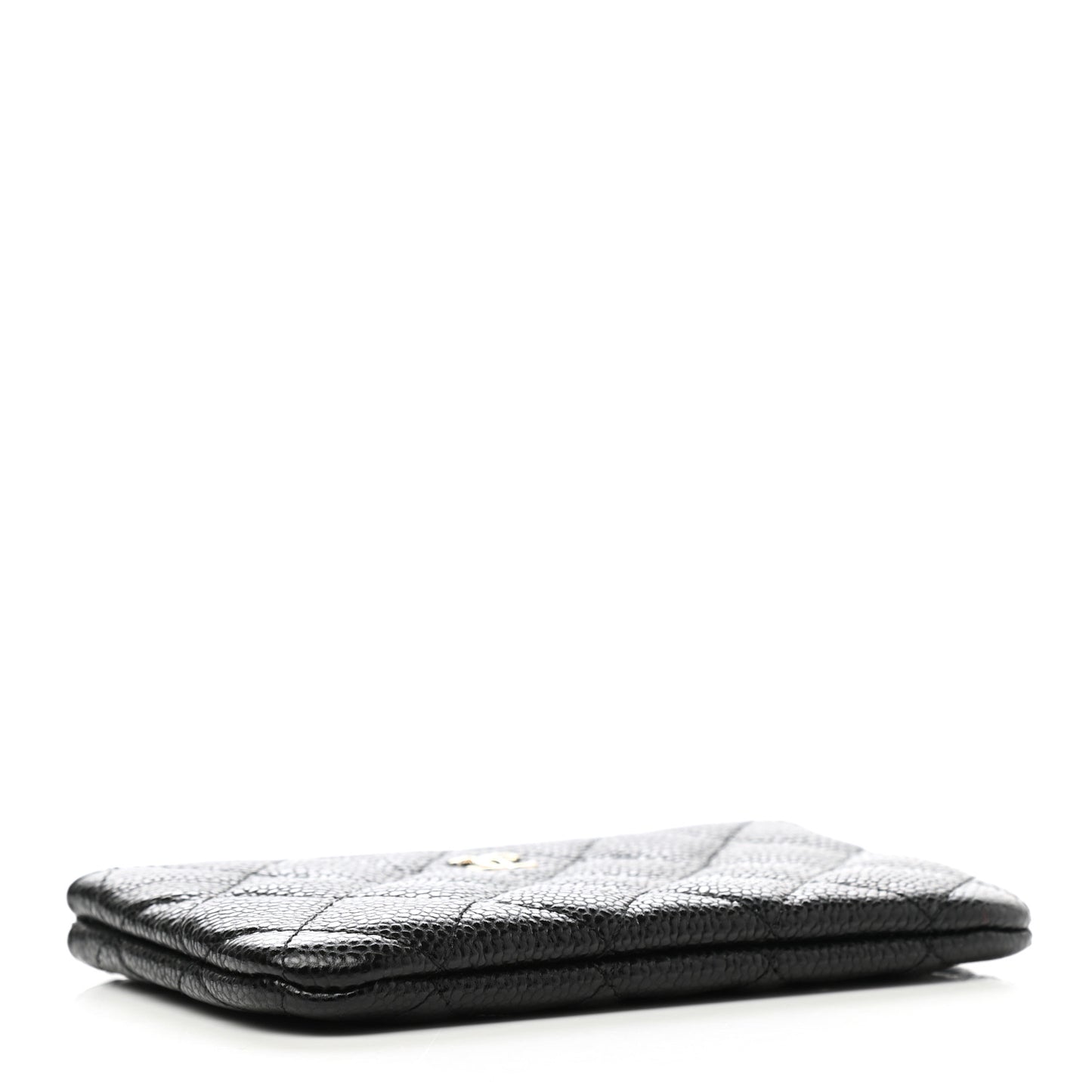 Caviar Quilted Small Cosmetic Case Black
