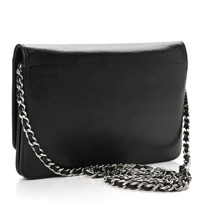 Chanel Caviar Timeless CC Wallet On Chain WOC Black 3 of 10