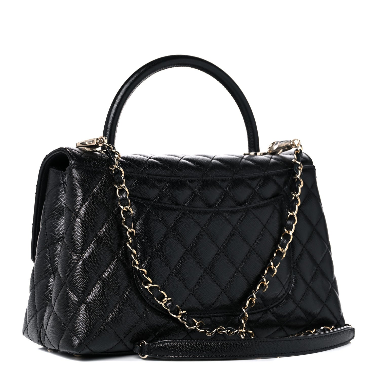Chanel Caviar Quilted Small Coco Handle Flap Black 2 of 9