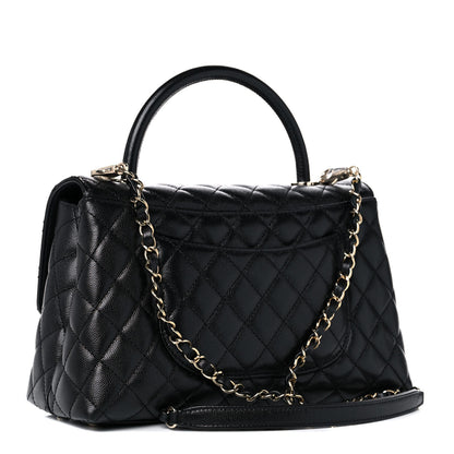 Chanel Caviar Quilted Small Coco Handle Flap Black 2 of 9