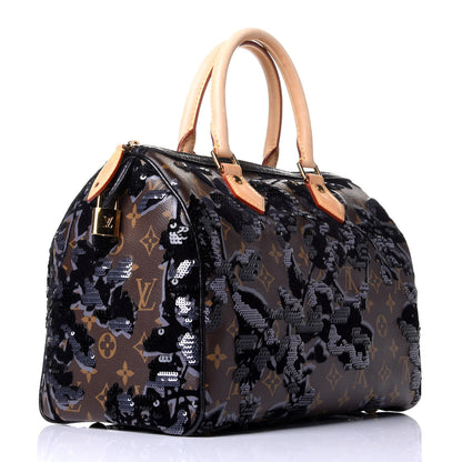 Louis Vuitton Monogram Fleur De Jais Sequins Speedy 30 3 of 10