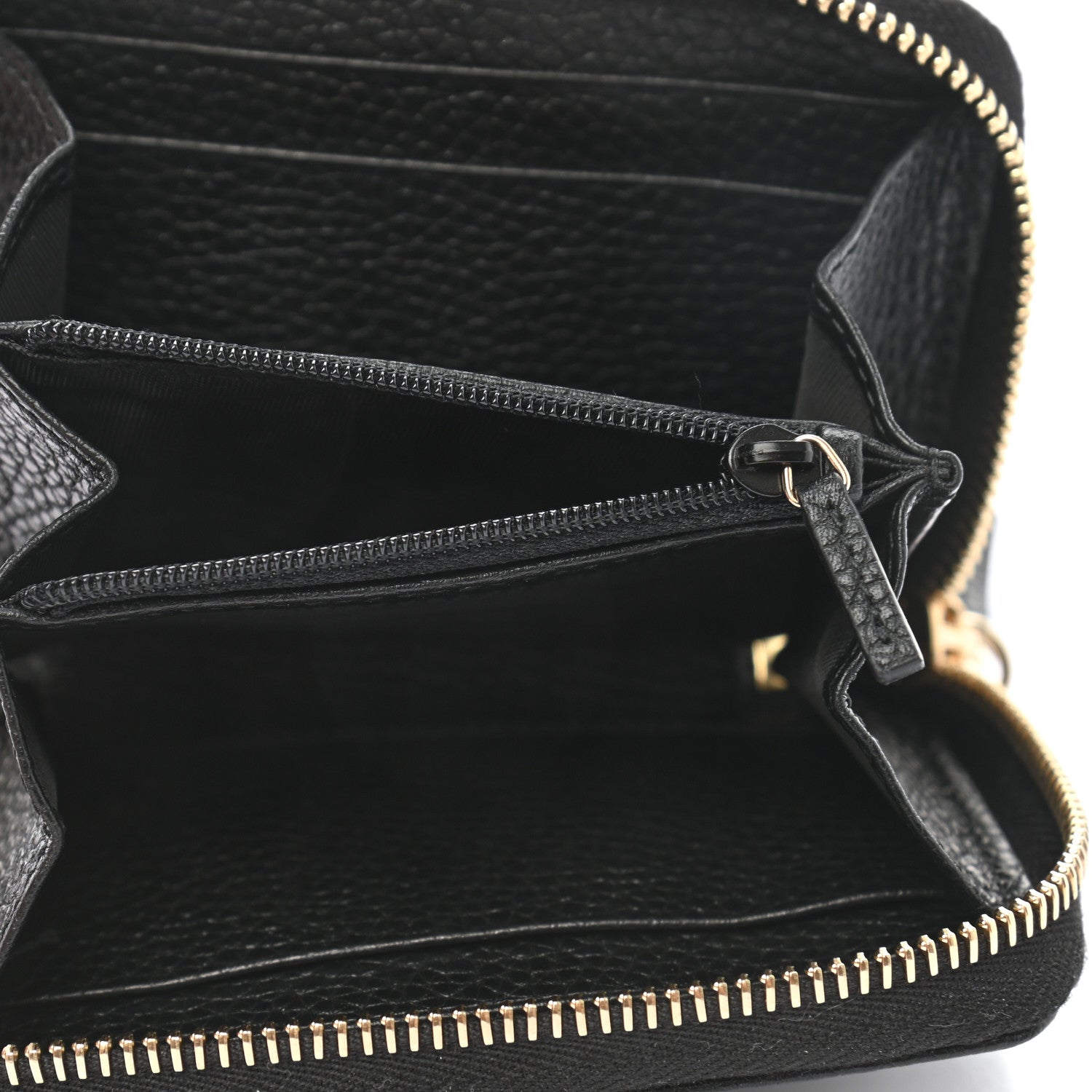 Gucci Pebbled Calfskin Small Soho Zip Around Wallet Black 5 of 7
