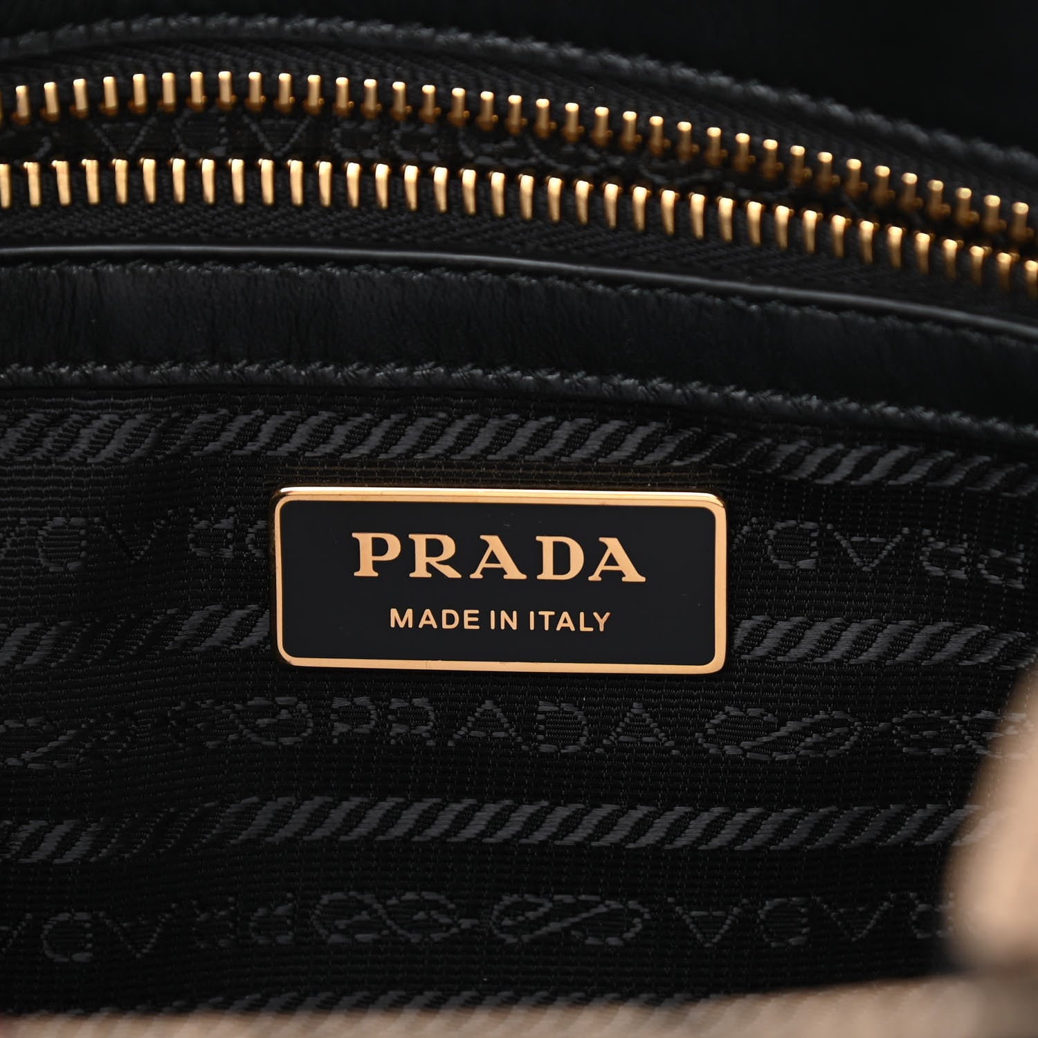 Prada Jacquard Saffiano Triangolo Symbole Embroidered Small Tote Black Corda 6 of 12