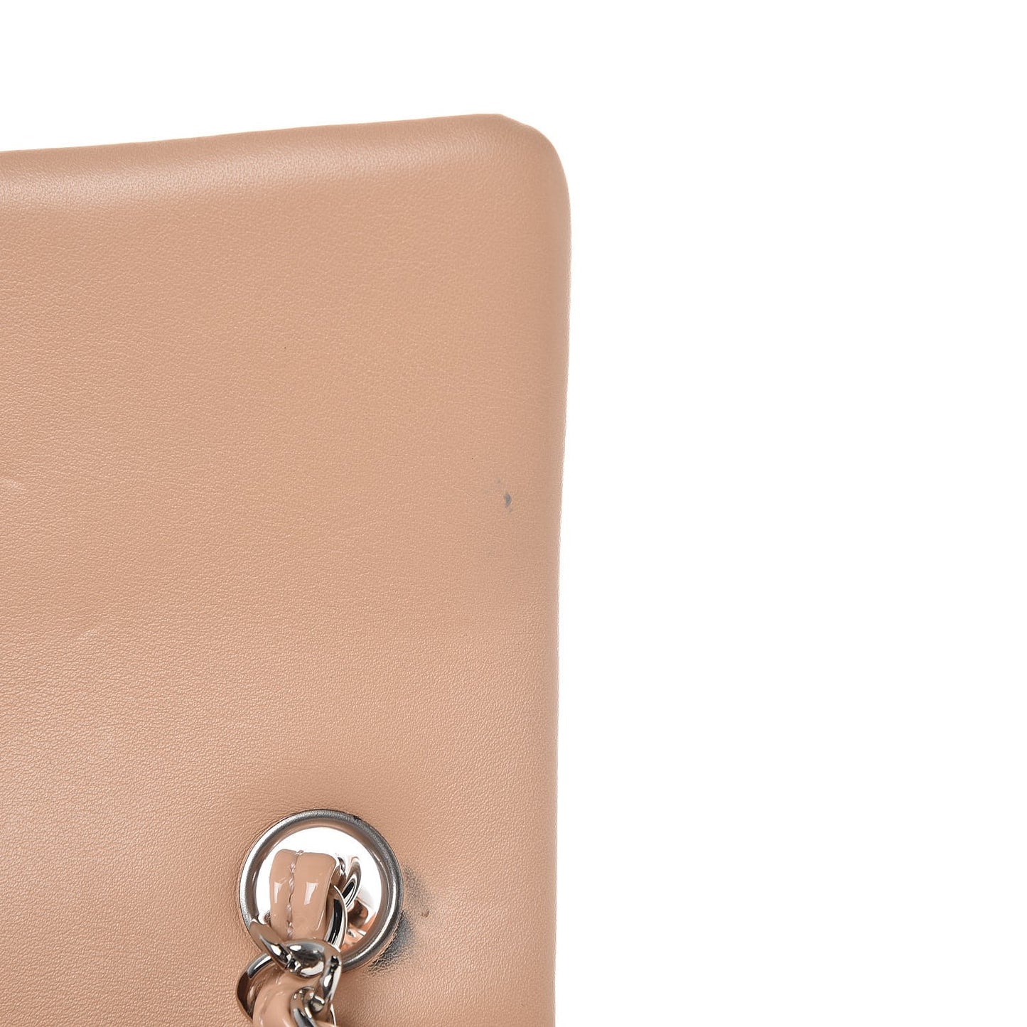 Patent Calfskin Quilted Mini Rectangular Flap Light Pink