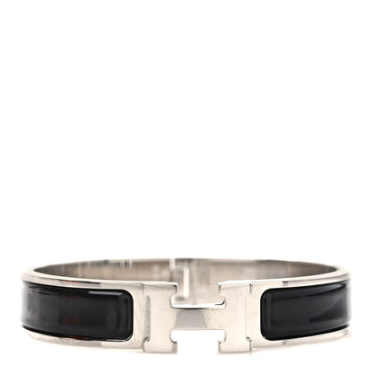 Hermes Enamel Narrow Clic Clac H Bracelet GM Black 1 of 7