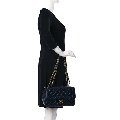 Chanel Lambskin Quilted Medium Mademoiselle Chic Flap Navy 2 of 10