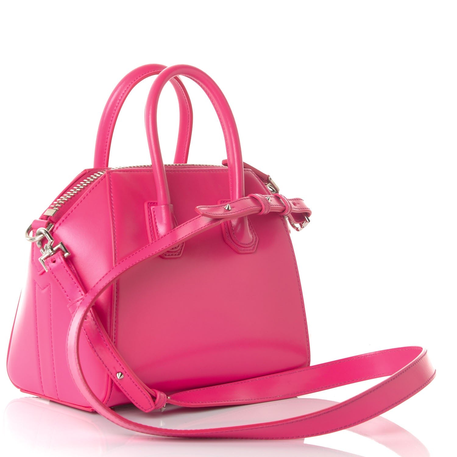 Givenchy Shiny Lord Calfskin Mini Antigona Shocking Pink 3 of 10