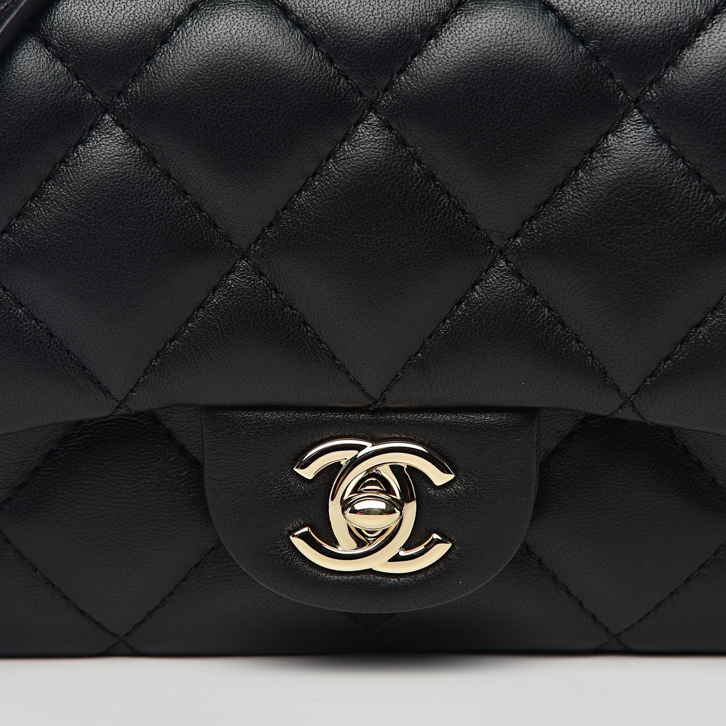 Lambskin Quilted Mini My Precious Flap Black
