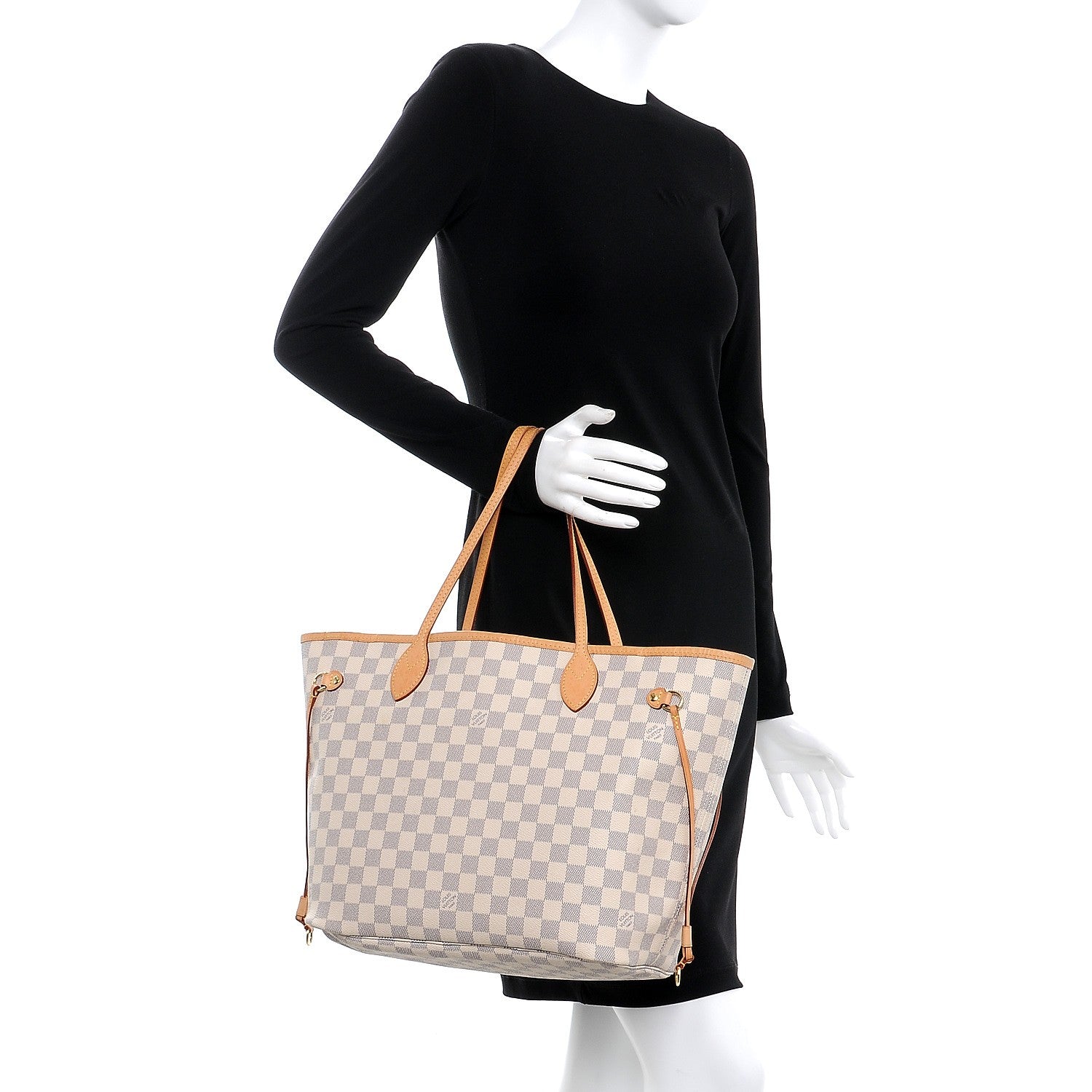 Louis Vuitton Damier Azur Neo Neverfull MM Rose Ballerine 2 of 20