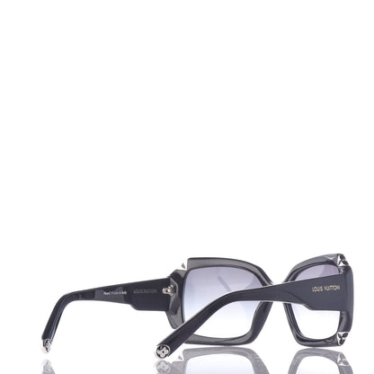 Louis Vuitton Acetate Hortensia Sunglasses Z0365W Black Glitter 4 of 7