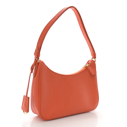 Prada Saffiano Lux Mini Re-Edition Shoulder Bag Arancio 3 of 11
